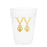 Single Initial Frosted Cups in GOLD Shatterproof Cups Print Appeal Y 