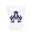 Single Initial Frosted Cups in NAVY Shatterproof Cups Print Appeal A 