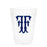 Single Initial Frosted Cups in NAVY Shatterproof Cups Print Appeal F 