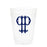 Single Initial Frosted Cups in NAVY Shatterproof Cups Print Appeal P 
