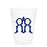 Single Initial Frosted Cups in NAVY Shatterproof Cups Print Appeal R 
