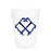 Single Initial Frosted Cups in NAVY Shatterproof Cups Print Appeal T 