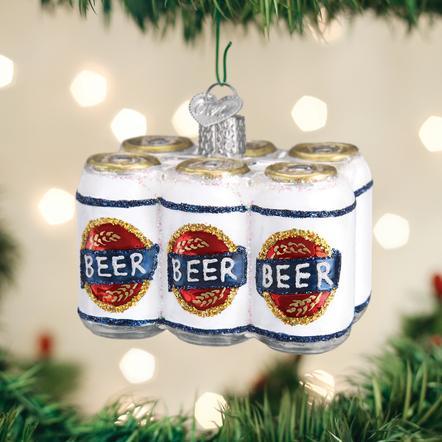 Six Pack of Beer Ornament Ornament Old World Country 