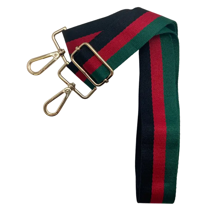 Skinny Bag Strap Bag Strap Cthru Purse Black Red and Green 