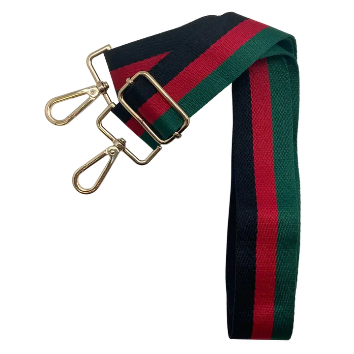 Skinny Bag Strap Bag Strap Cthru Purse Black Red and Green 