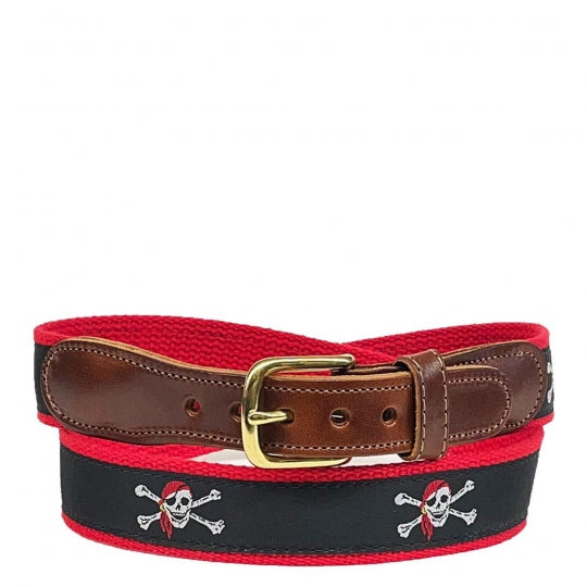 Skull and Crossbones Pirate Belt Belt Preston Belts 