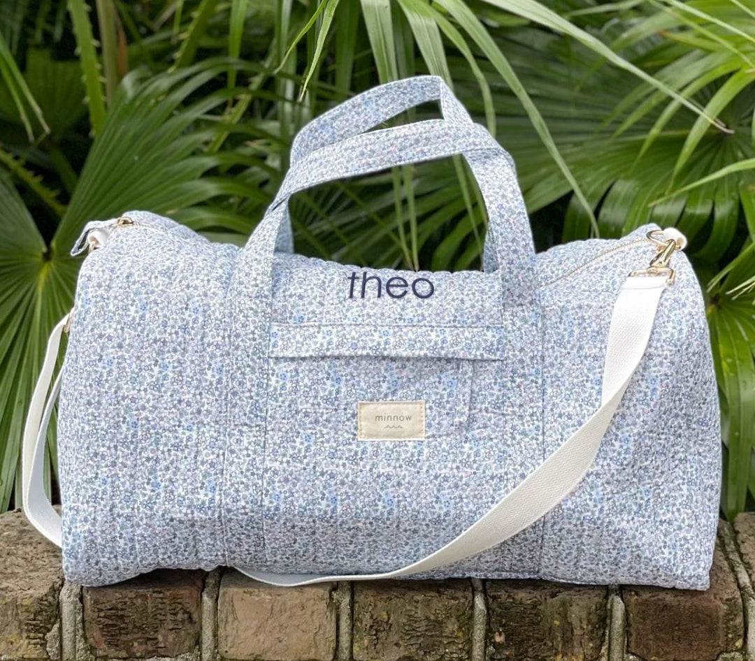 Slate Floral Weekender Bag Bags and Totes Minnow 
