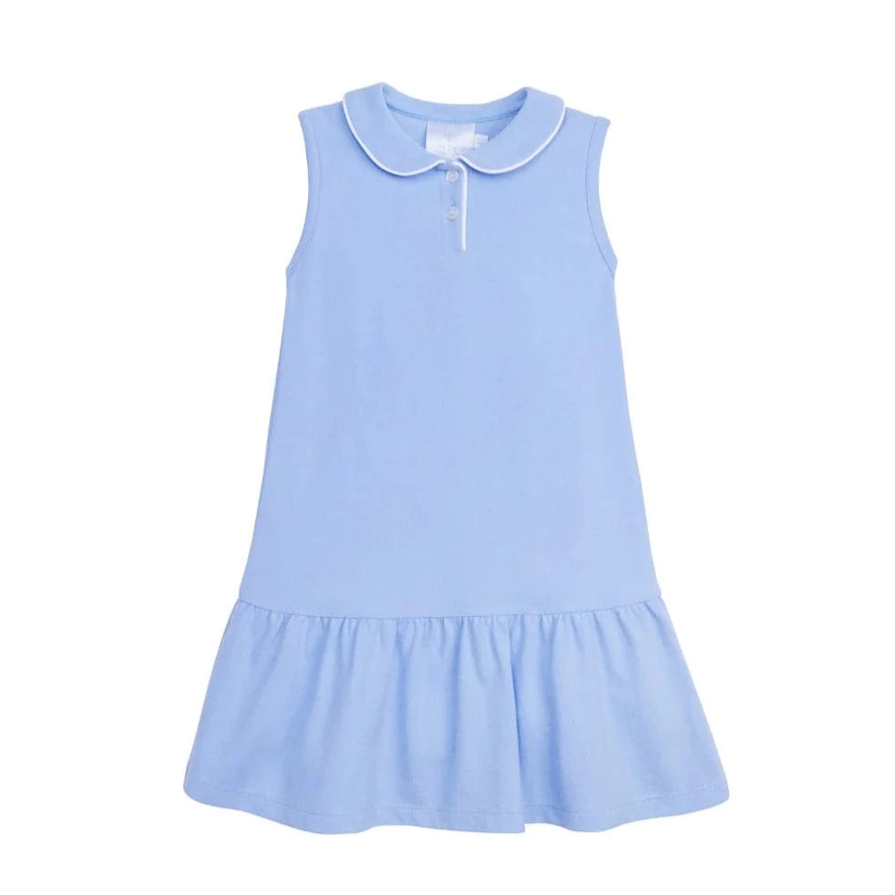 Sleeveless Polo Dress - Blue Dress Little English 