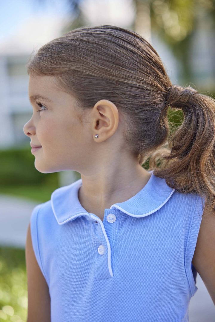 Sleeveless Polo Dress - Blue Dress Little English 