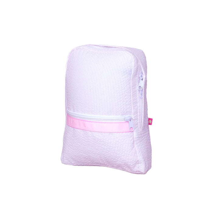 Small Backpack Backpacks OhMint Light Pink Seersucker