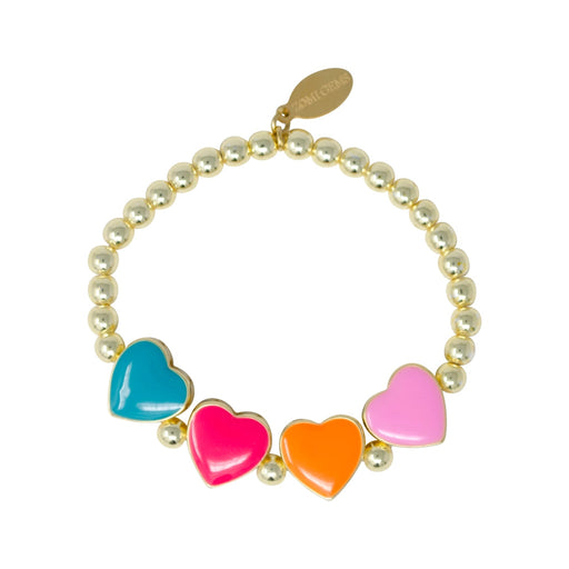 Stars & Hearts Rainbow Stretchy Bracelets Bracelet Tiny Treats and Zomi Gems Multi Hearts 