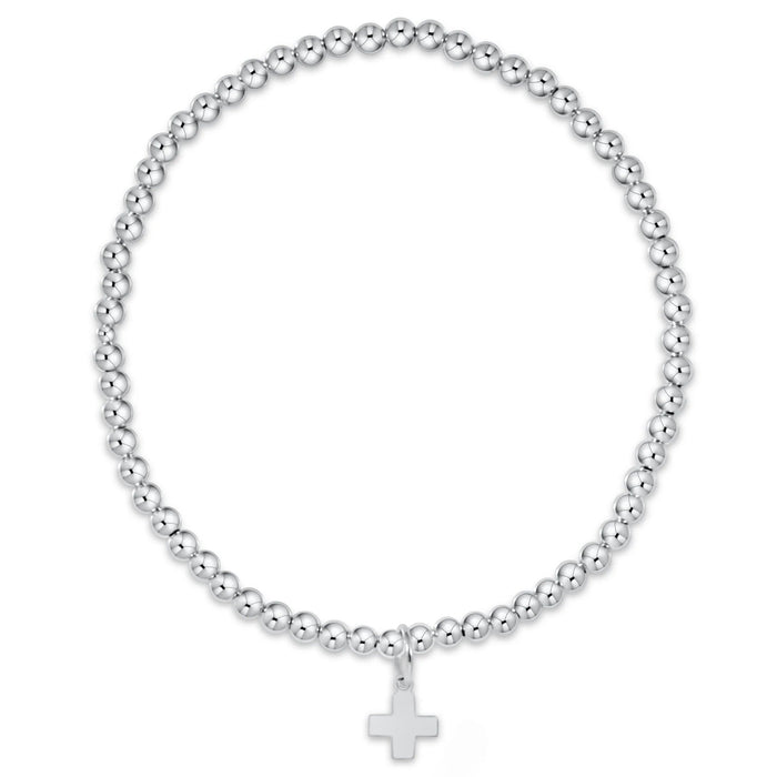 Enewton Signature Cross Bracelet with 3mm Sterling SIlver Beads