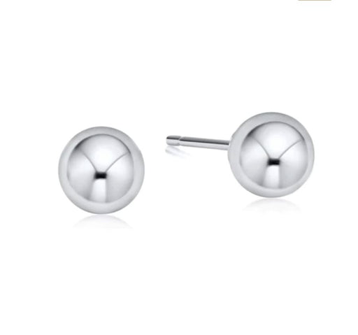 Sterling Silver - Classic Ball Studs Earrings eNewton 10mm 