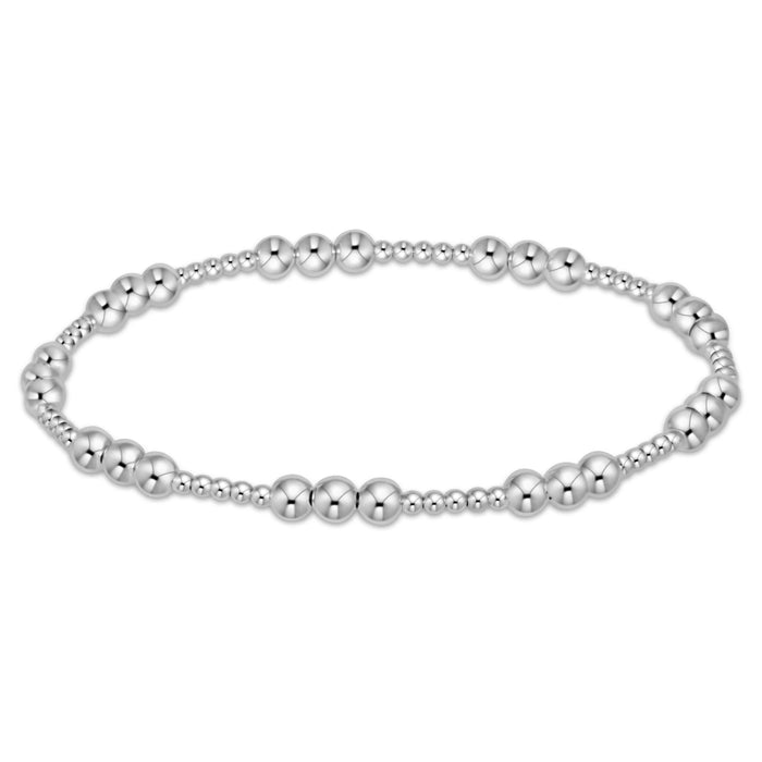 Sterling Silver - Classic Joy Pattern Bead Bracelets Bracelets eNewton 4mm 
