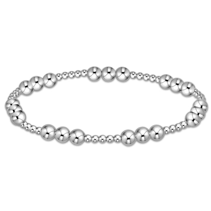 Sterling Silver - Classic Joy Pattern Bead Bracelets Bracelets eNewton 5mm 
