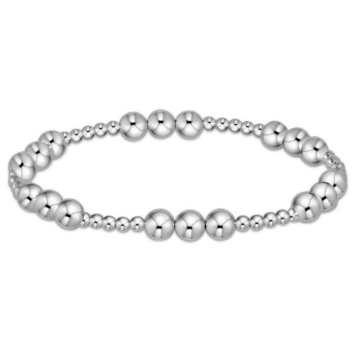 Sterling Silver - Classic Joy Pattern Bead Bracelets Bracelets eNewton 6mm 