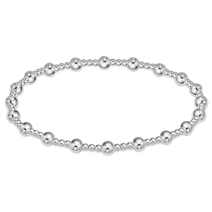 Sterling Silver - Classic Sincerity Pattern Bead Bracelets Bracelet eNewton 4mm 