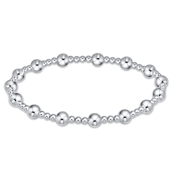 Sterling Silver - Classic Sincerity Pattern Bead Bracelets Bracelet eNewton 5mm 