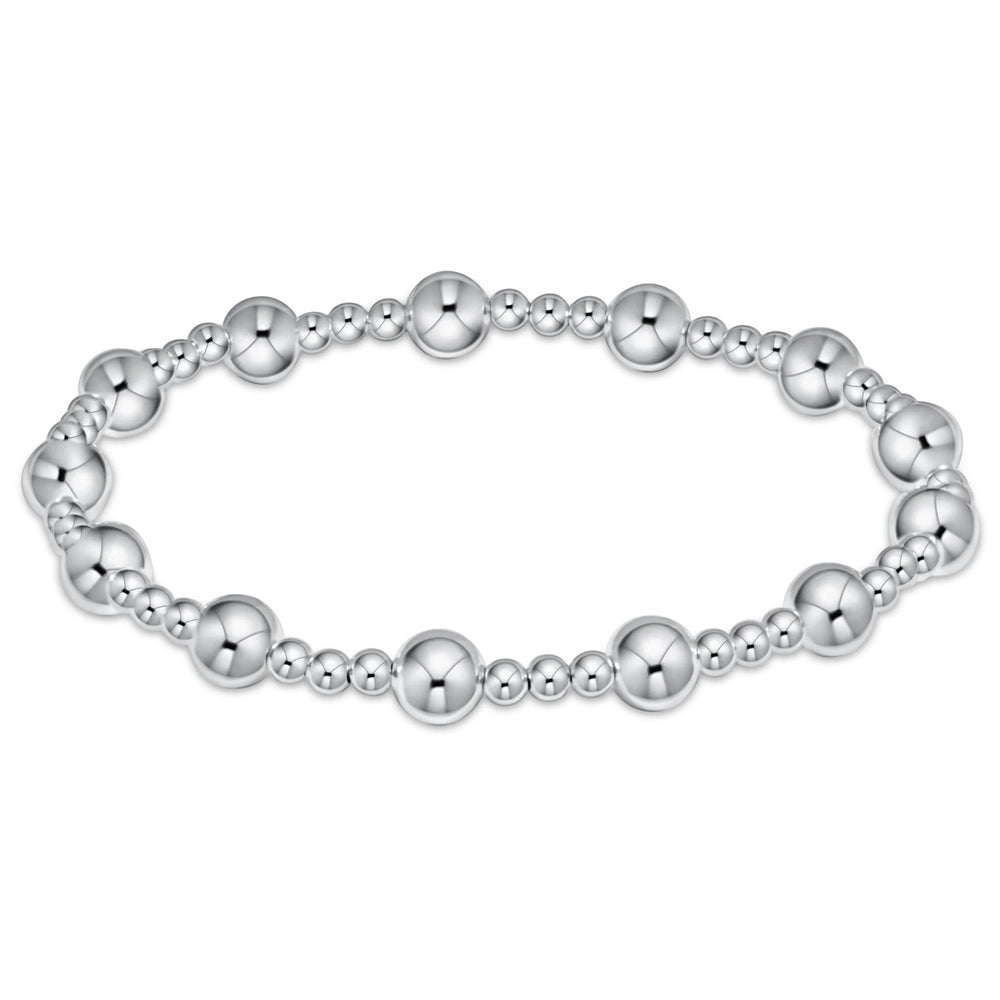 Sterling Silver - Classic Sincerity Pattern Bead Bracelets Bracelet eNewton 6mm 