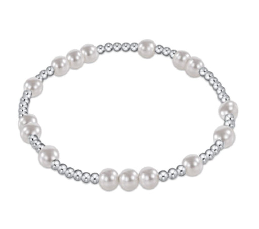 Sterling Silver - Hope Unwritten Bead Bracelet - Pearl Bracelet eNewton 5mm 