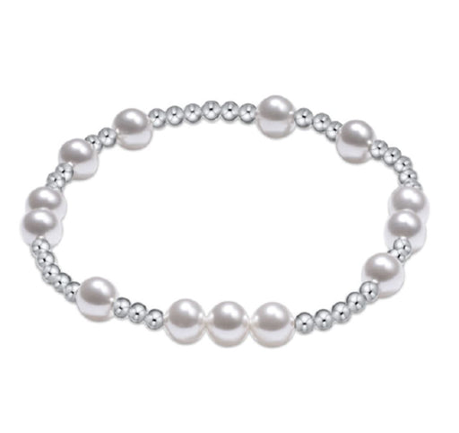 Sterling Silver - Hope Unwritten Bead Bracelet - Pearl Bracelet eNewton 6mm 