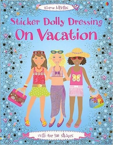 Sticker Dolly Dressing on Vacation Book Usborne 