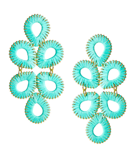 Straw Ginger Earrings Earrings Lisi Lerch Turquoise 