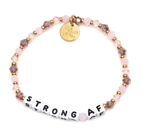 Strong AF Pink Bracelet Bracelet Little Words Project 