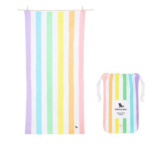 Summer Cabana Quick Dry Towel - Extra Large Beach Towels Dock and Bay Unicorn Waves 