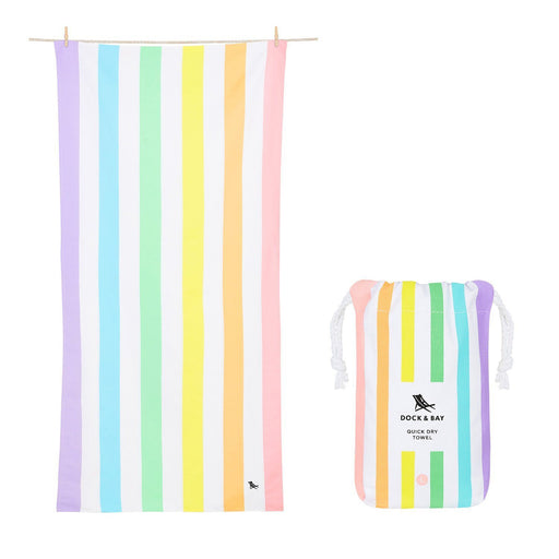 Summer Cabana Quick Dry Towel - Large Beach Towels Dock and Bay Unicorn Waves 