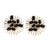 Sunburst Black Stud Earrings Earrings St. Armands Designs 