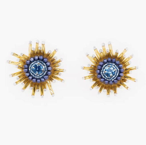 Sunburst Earrings - Blue Earrings Beth Ladd 
