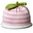 Sweet Pea Knit Caps Hats Margarita Horn Pink Stripes 3-6m