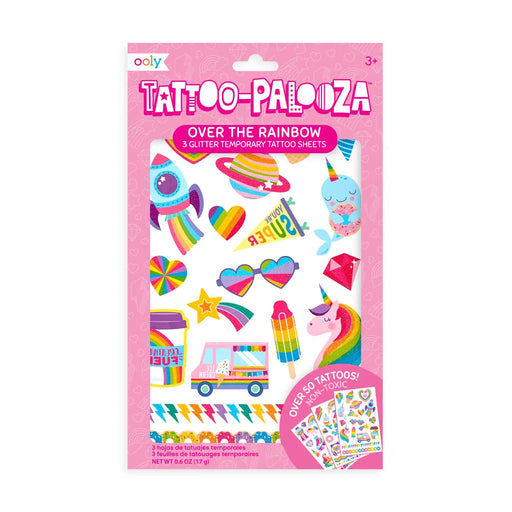 Tattoo Palooza Temporary Glitter Tattoo: Over The Rainbow Activity Toy Ooly 