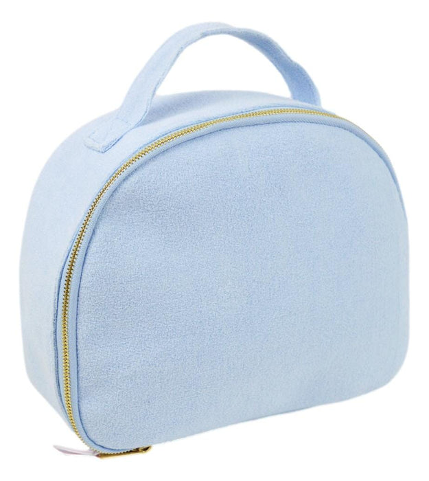 Terry Train Case - Blue Cosmetic/Accessories Bags 8 Oak Lane 