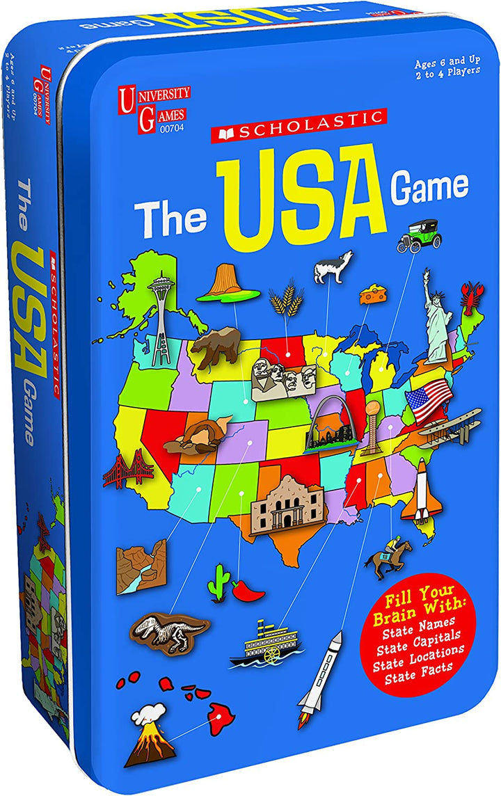 The Scholastic USA Game Tin Activity Toy University Games 