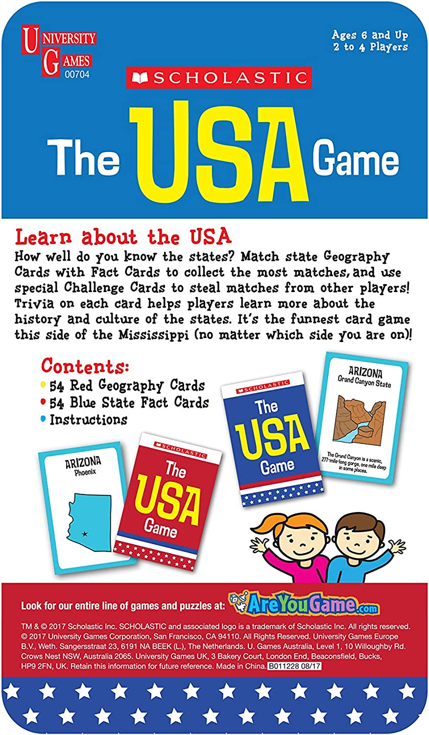 The Scholastic USA Game Tin Activity Toy University Games 