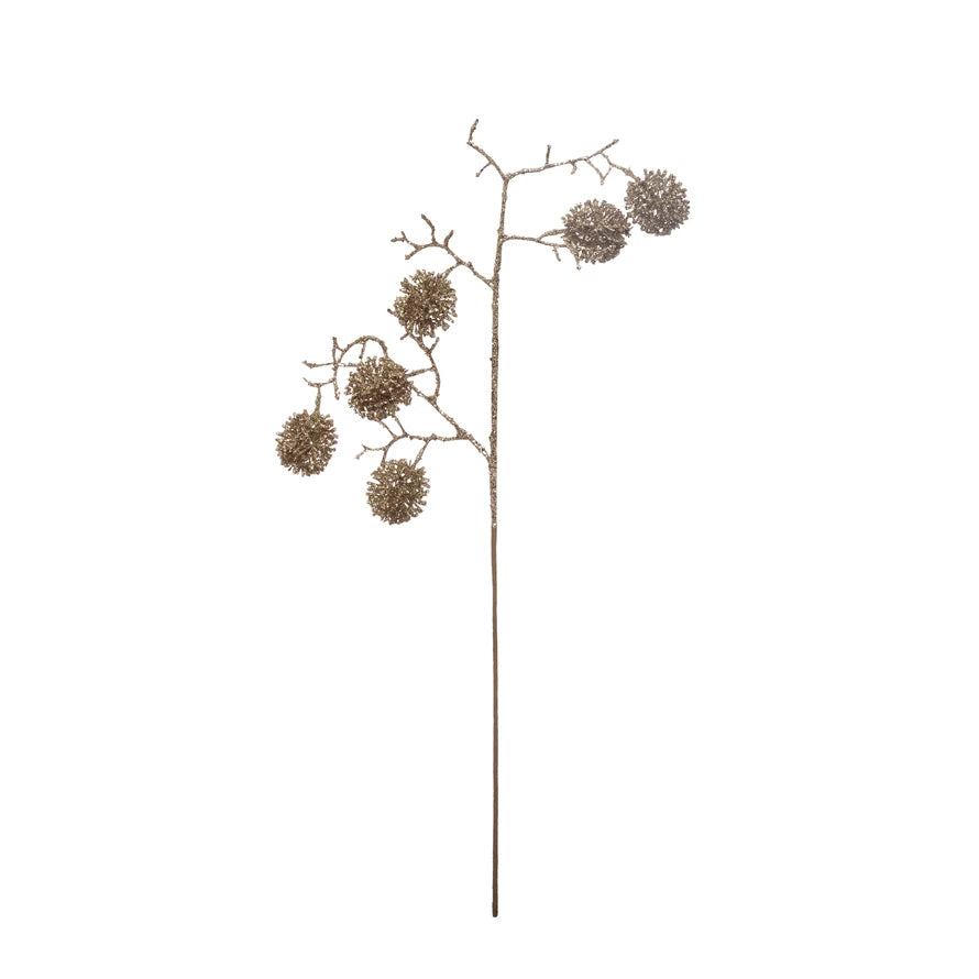 Tinsel Ball Pick Christmas Decor Creative Co-Op 