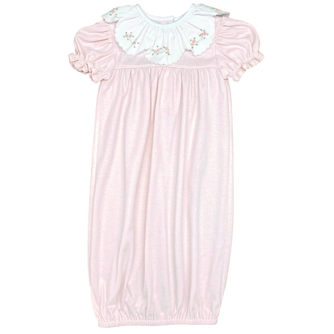 Tiny Bud Ruffle Short Sleeve Gown Baby Gown Auraluz 