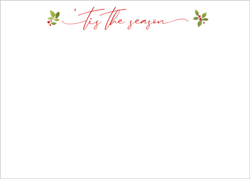 Tis the Season Correspondence Cards Stationery Caspari 