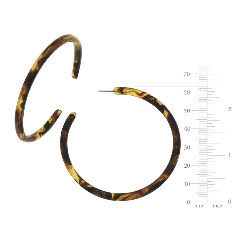 Tortoise Hoops Earrings Susan Shaw 