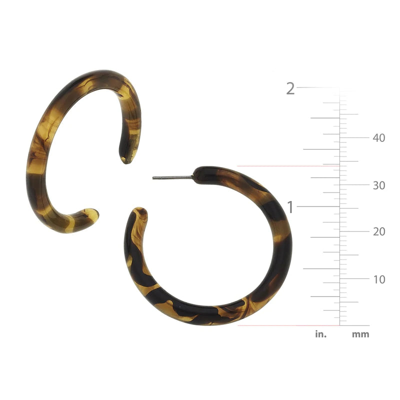 Tortoise Hoops Earrings Susan Shaw 