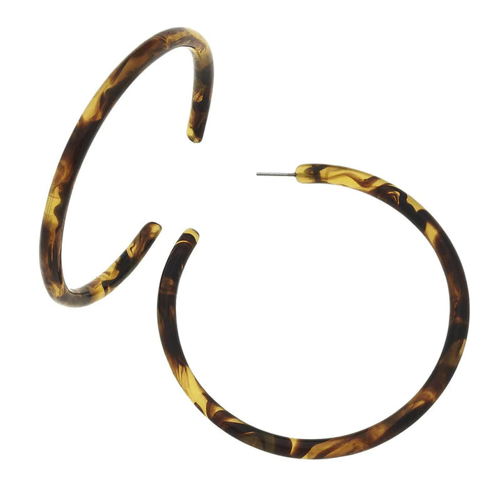 Tortoise Hoops Earrings Susan Shaw Large 