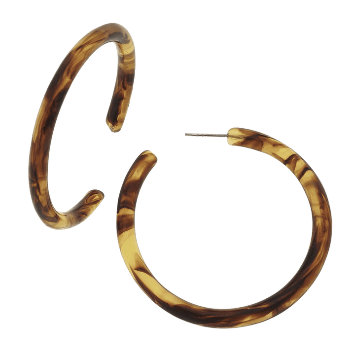 Tortoise Hoops Earrings Susan Shaw Medium 