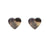 Tortoise Stud Heart Earrings Earrings St. Armands Designs 