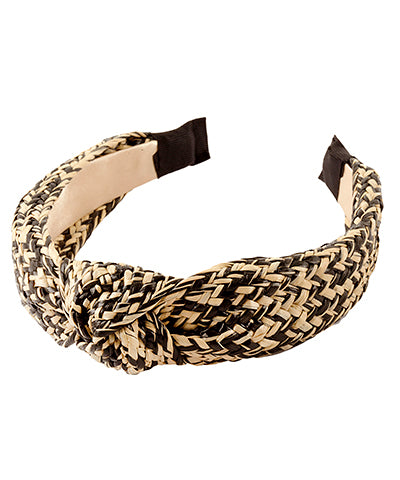 Two Tone Knotted Rattan Headband Headband Golden Stella 