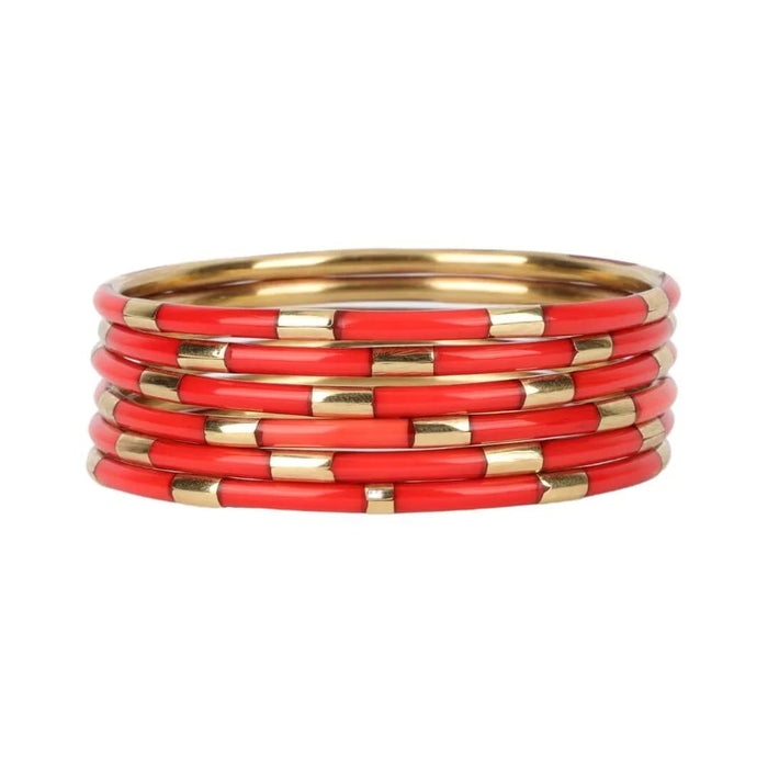 Veda Bracelets - Coral - Set of 6 Bracelet BudhaGirl 