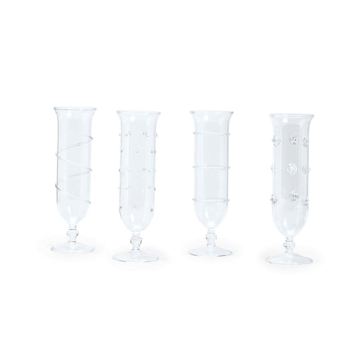 Verre Stemmed Champagne Flute - Set of 4 Champagne Glass Two's Company 