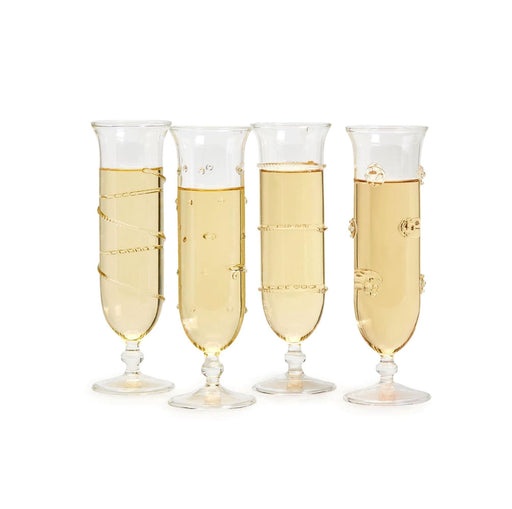 Verre Stemmed Champagne Flute - Set of 4 Champagne Glass Two's Company 