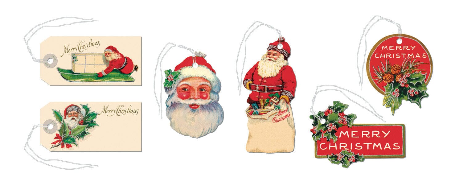 Vintage Christmas Glitter Gift Tags Gift Tag Cavallini Papers 